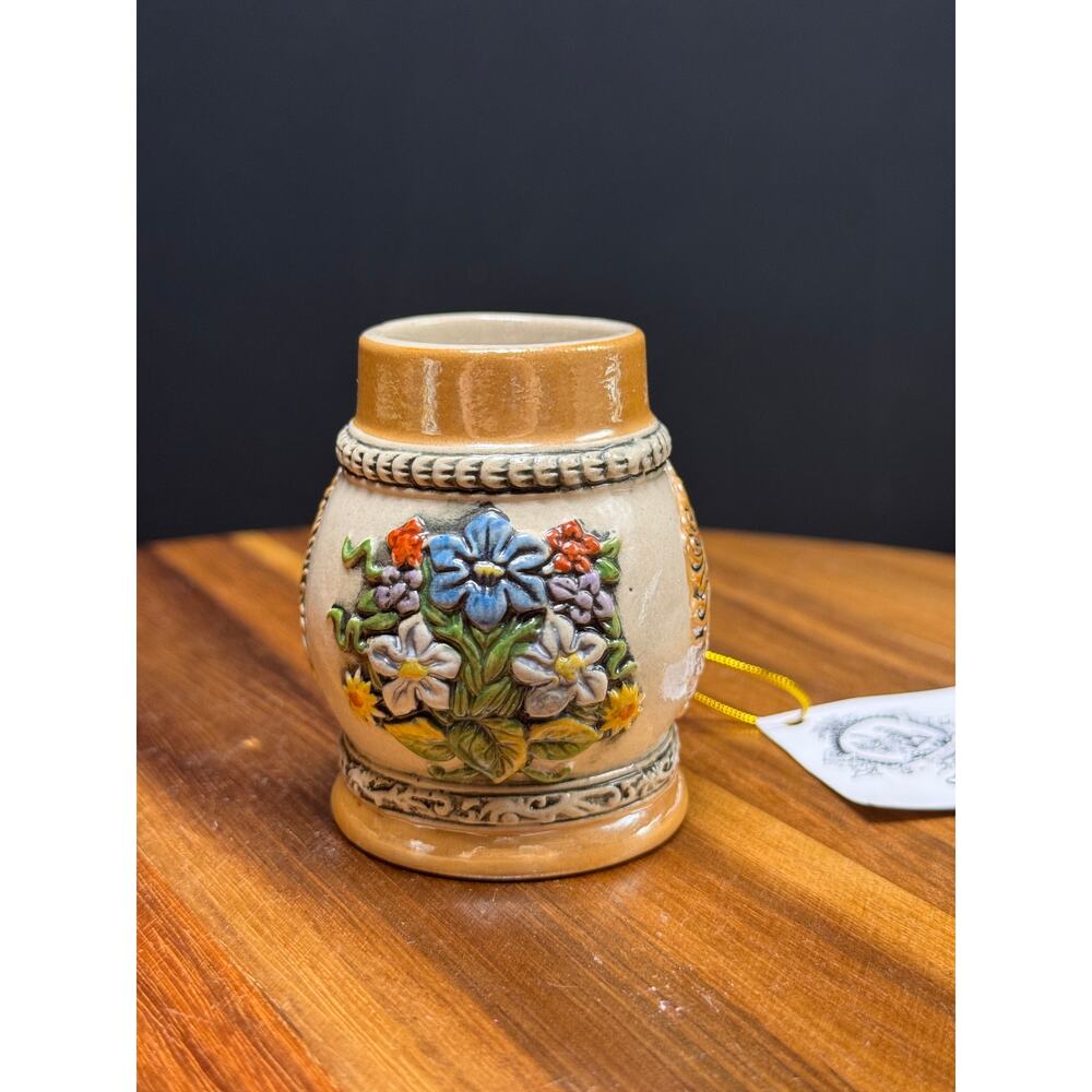 Vintage Mini Shot Stein | Alpine Flowers Design | Collectible | NWT